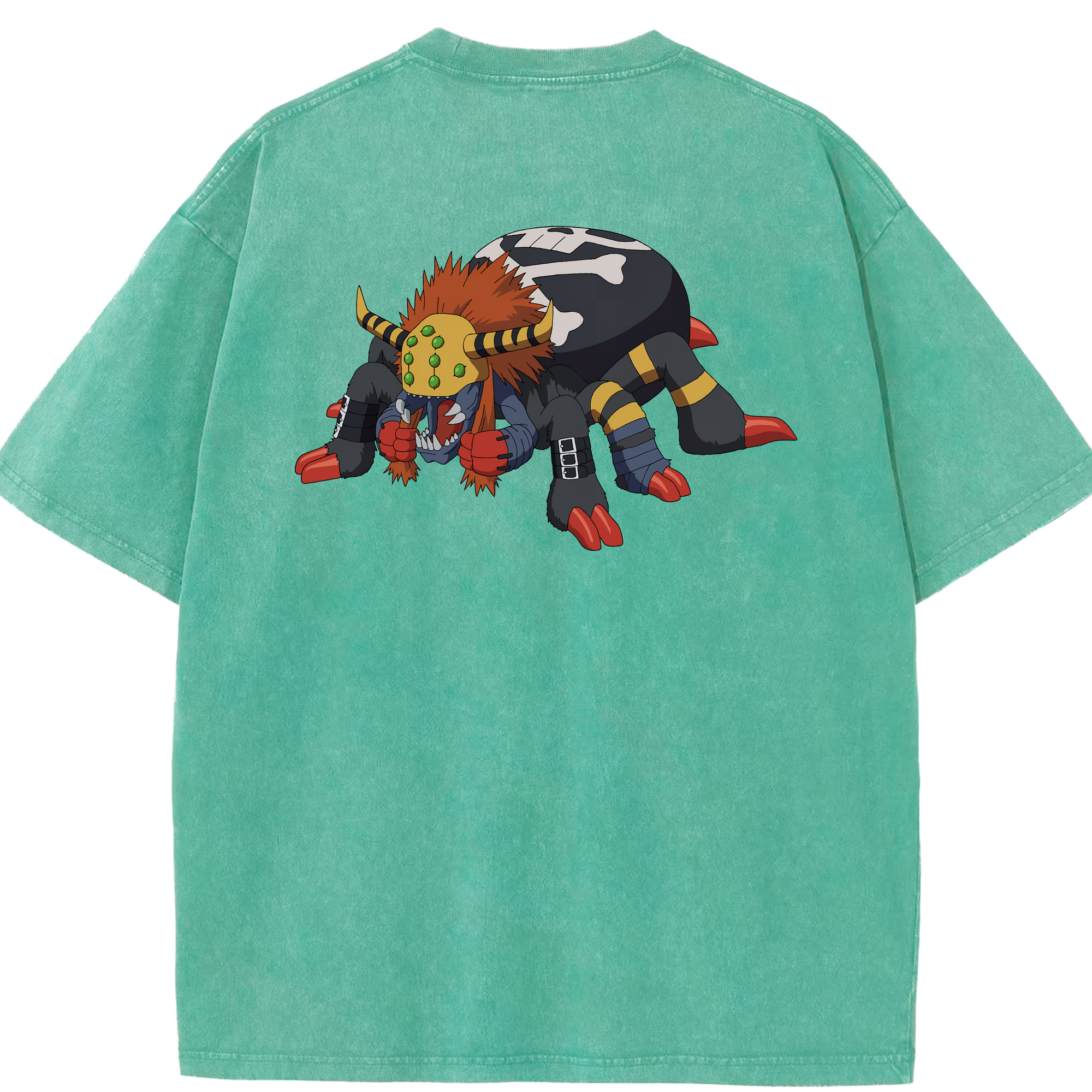 （画像用） Digimon デジタルモンスター/デジモン 綿100% ヴィンテージ風 半袖Tシャツ（背面プリント）